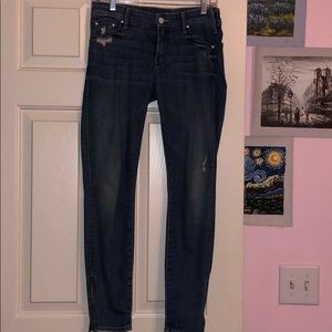 Mother the looker ankle zip jean